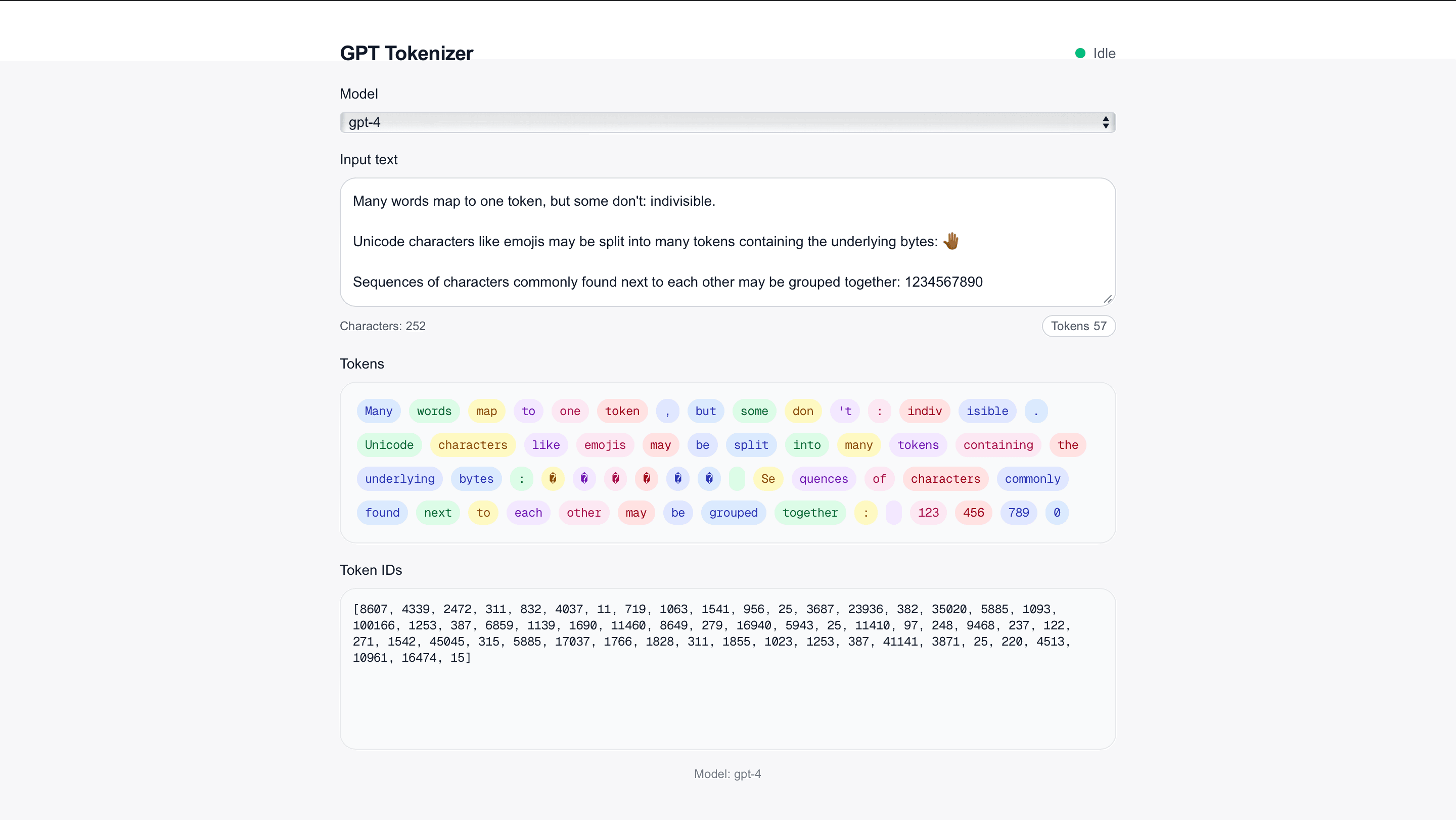 GPT Token Visualizer